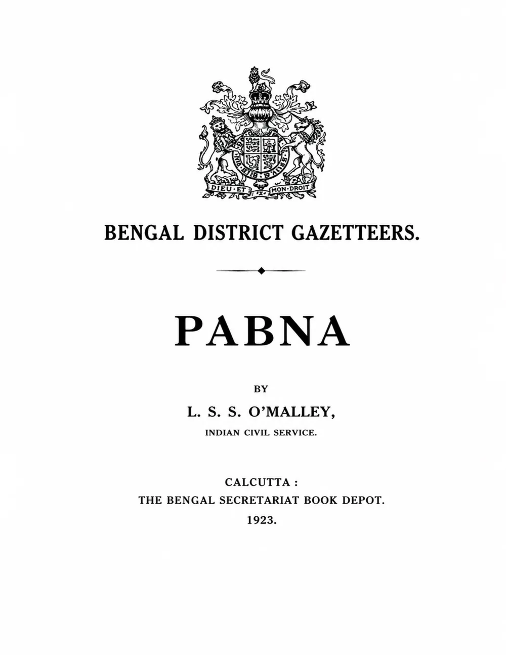 Bengal District Gazetteers: Pabna